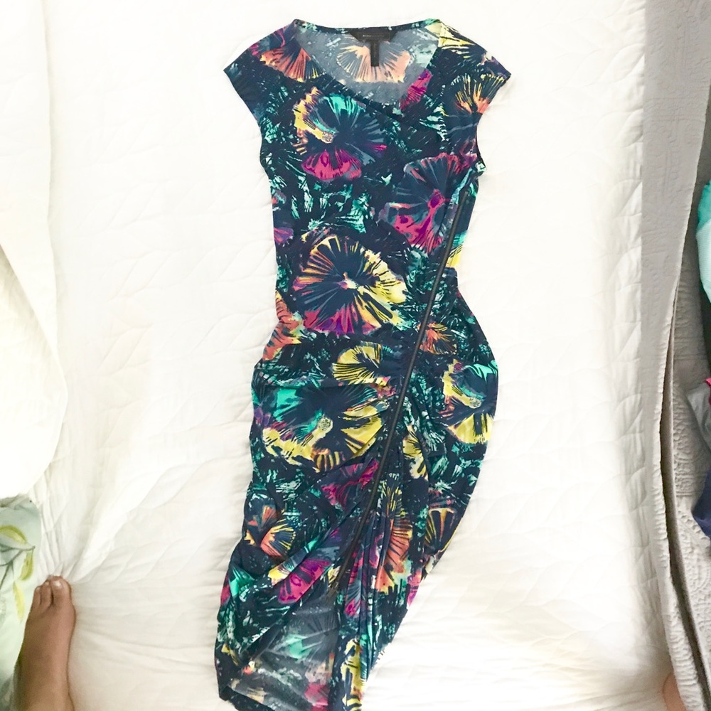 Tropical body zip dress